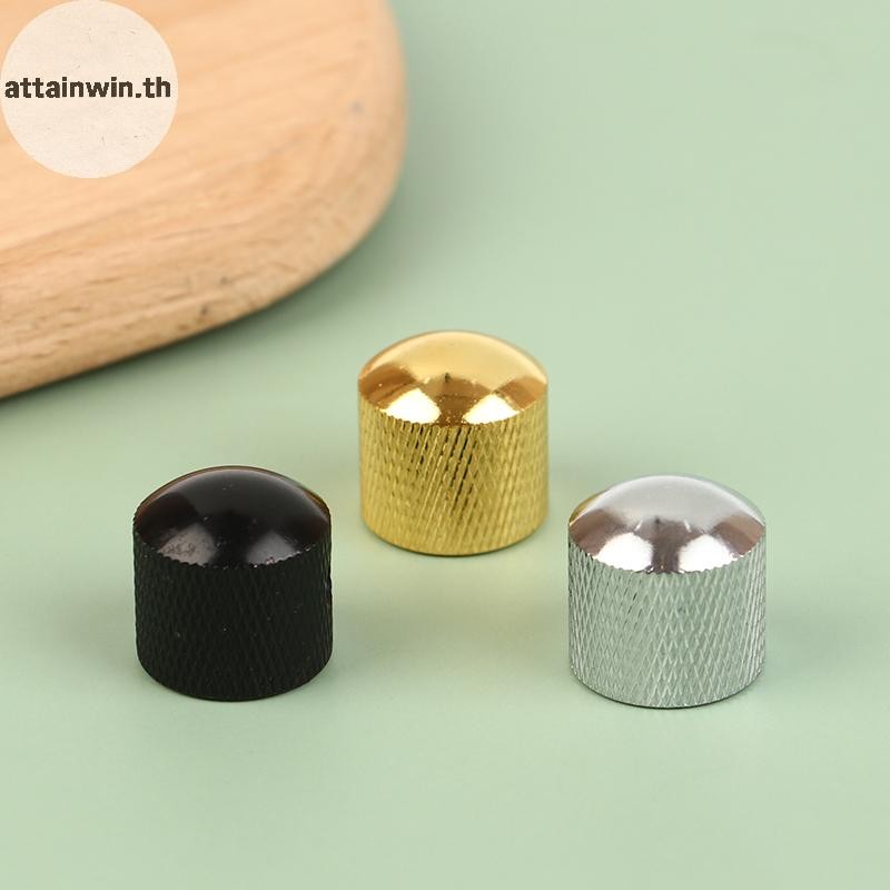 Attainwin 1 PC โลหะไฟฟ้าเบสกีตาร์ Tone Volume Knob Potentiometer หมวกกีตาร์อะไหล่ Push Knob Hole กีตาร์อุปกรณ์เสริม th