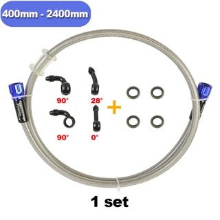 AN3 สายเบรคถักรถจักรยานยนต์ท่อคลัตช์ไฮดรอลิกกระบอกสูบหลักน้ํ…