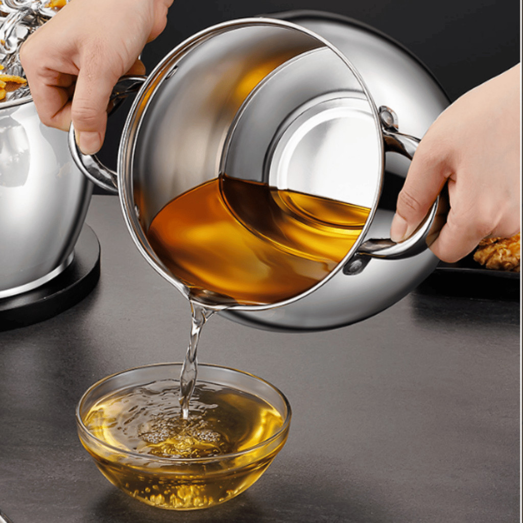 DEMA หม้อน้ำมัน หม้อสแตนเลสกรองน้ำมัน หม้อกรองน้ำมัน หม้อกรองน้ำมันสแตนเลส โถใส่น้ำมันสแตนเลส - รูปที่ 7