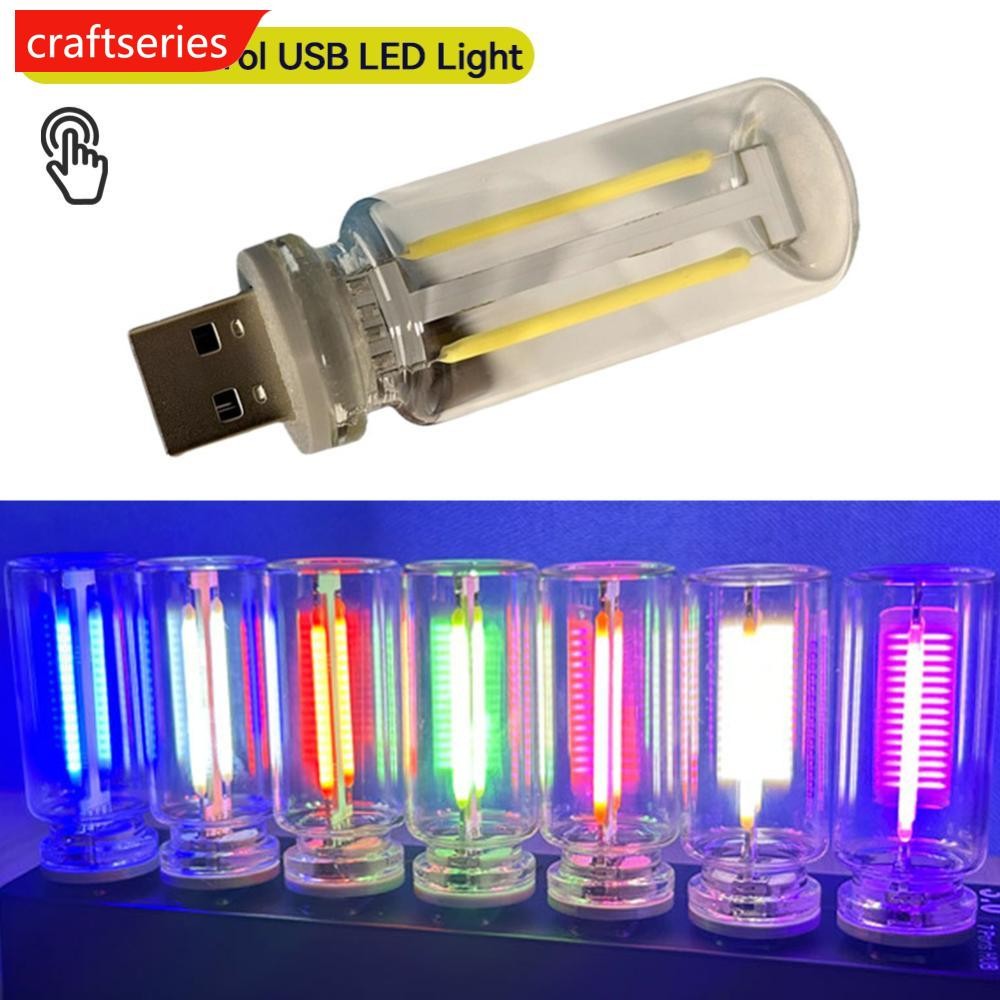 CSE 1Pc Touch Control รถ USB LED Light บรรยากาศหลอดไฟไส้โคมไฟ LED Filament Night ตกแต่ง