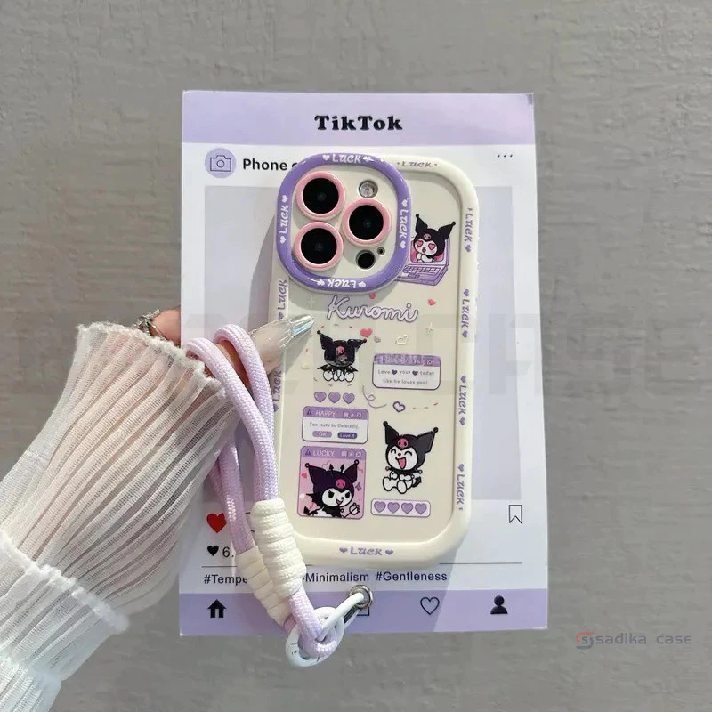 เคสไอโฟน คุโรมิ สำหรับ IPhone 13 11 12 14 15 PRO MAX XR XS MAX 6 7 6S 8 14 15 Plus 15PRO 11PRO 13PRO 14PRO 12PRO PFK957