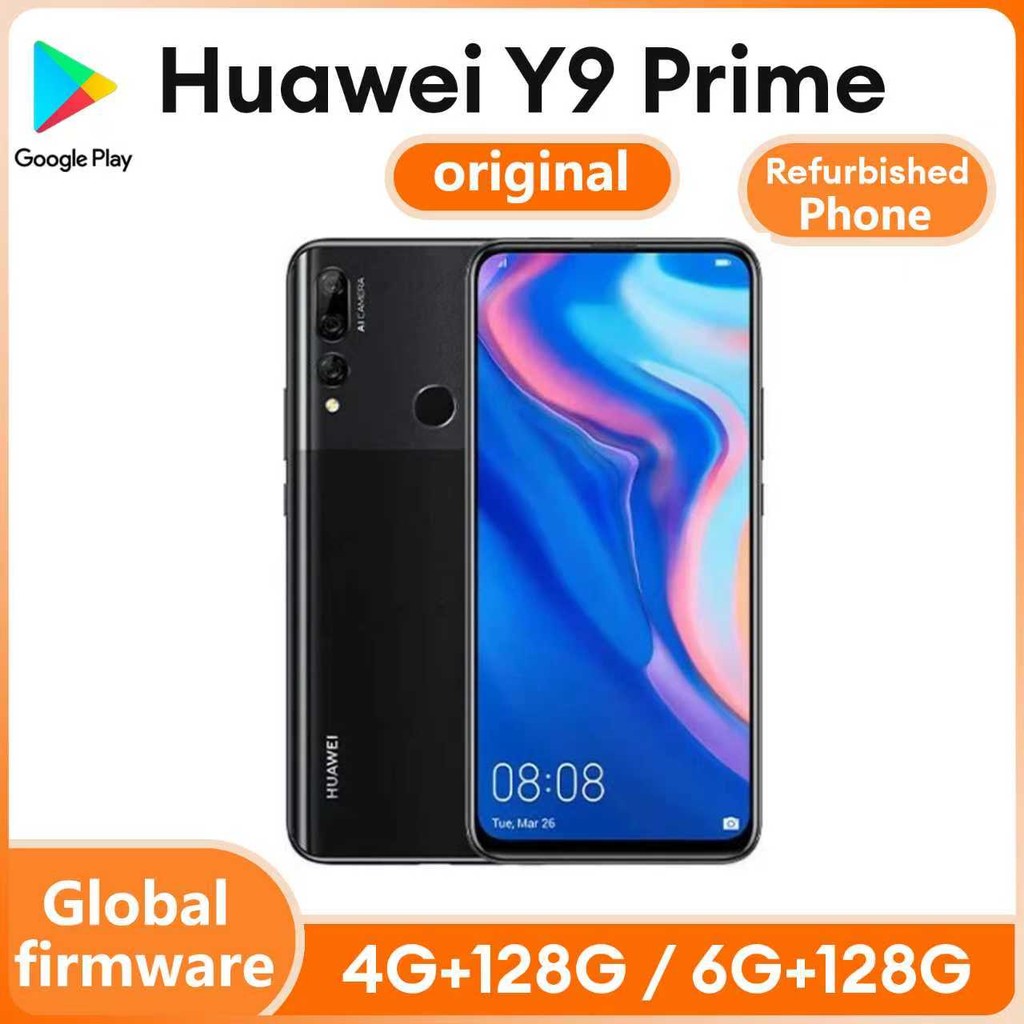 โทรศัพท์ใหม่โทรศัพท์มือสอง Huawei Y9 Prime 2019 4G SmartPhone แบตเตอรี่ความจุ 4000mAh 16MP กล้องเต็ม