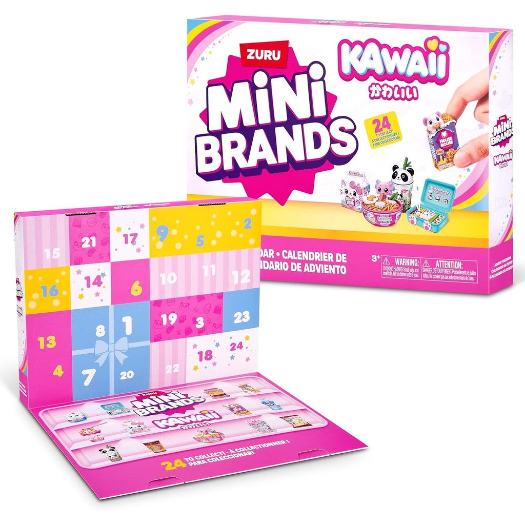 Mini Brands Kawaii Advent Calendar โดย ZURU, Collectible Seaonal Toys for Girls