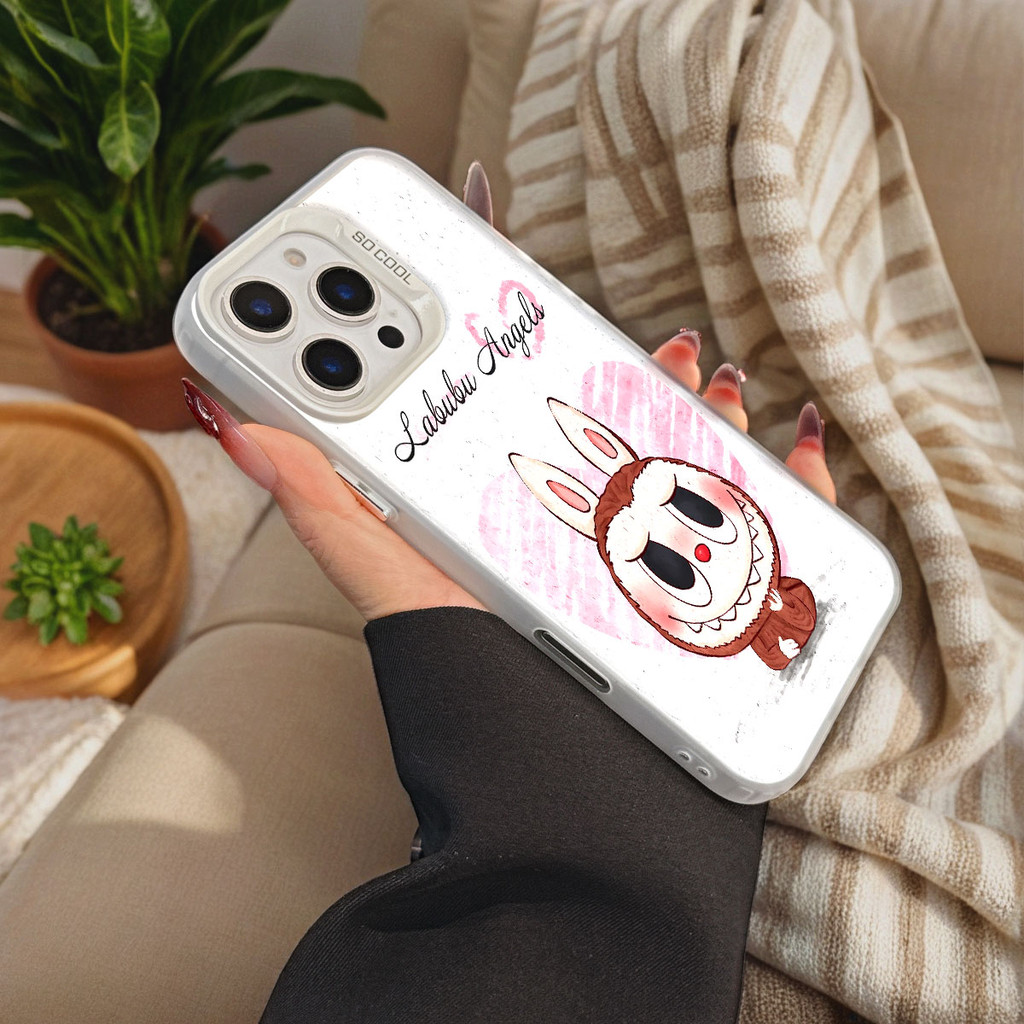 เคสลาย Labubu สุดคิ้วท์ iPhone 8-17 Pro/Pro Max ซิลิโคนกันกระแทก 2025