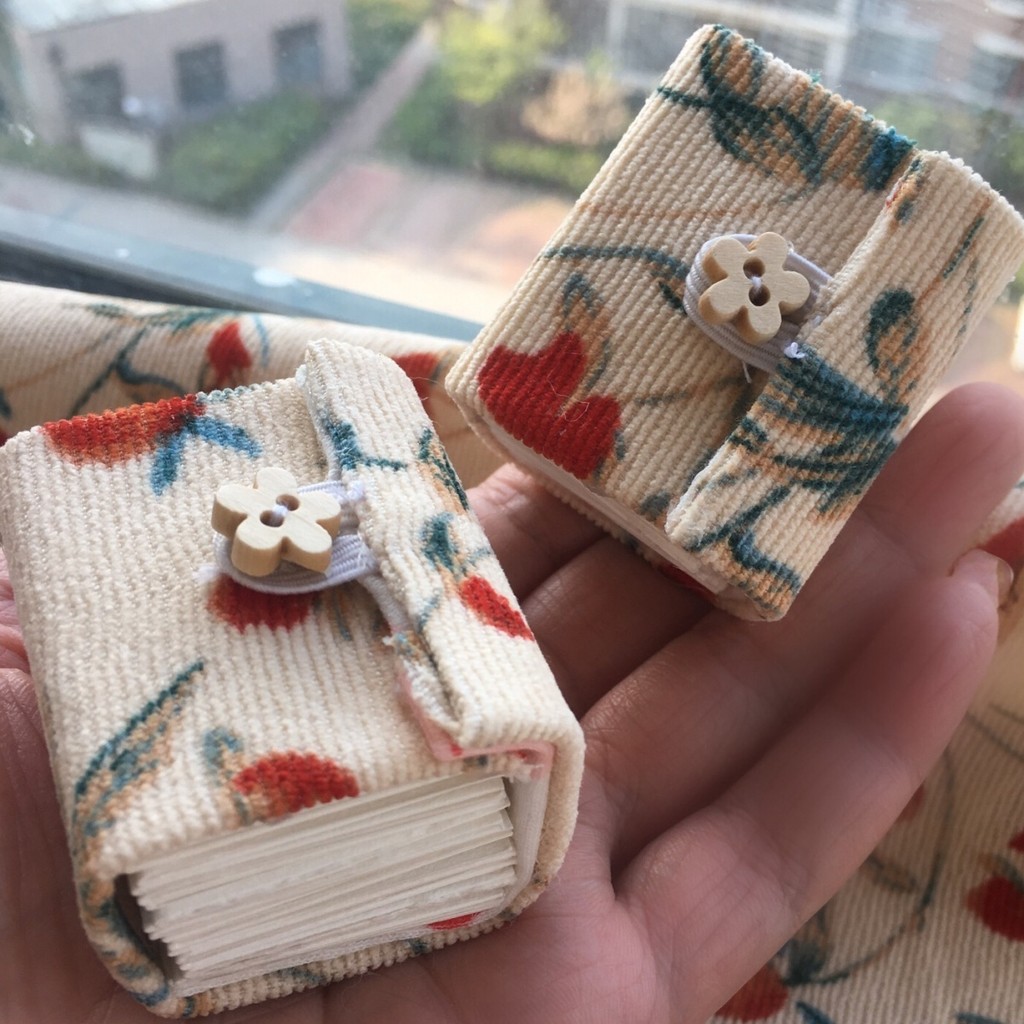 ใหม่ทําด้วยมือที่กําหนดเองเปล่ามินิผ้าสีน้ําหนังสือคู่มือ Notepad ปาล์มหนังสือเกลียว Rubens