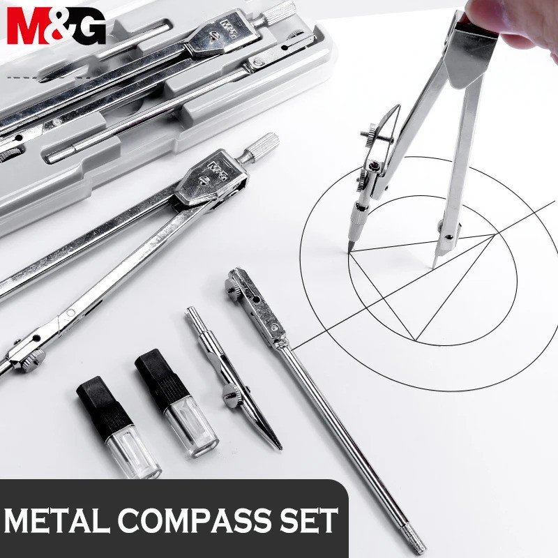 M&G Multi Compasses ความแม่นยําสูง Professional Metal Compass Drawing Set พร้อม Pencil-Lead School C