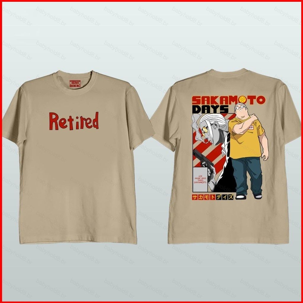 สเวตเชอร์แขนสั้นสำหรับคอสเพลย์ Taro Sakamoto จาก Sakamoto Days ทำจากเนื้อผ้าฤดูร้อน