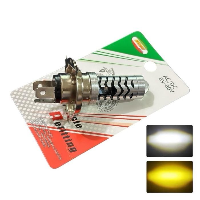 H-4 Laser D2 2 สีขาว/เหลือง&ขาว/ขาว DC - D2-H4 Dusk blue Vixion tiger mxking scoopy klx crf ฯลฯ รถ -