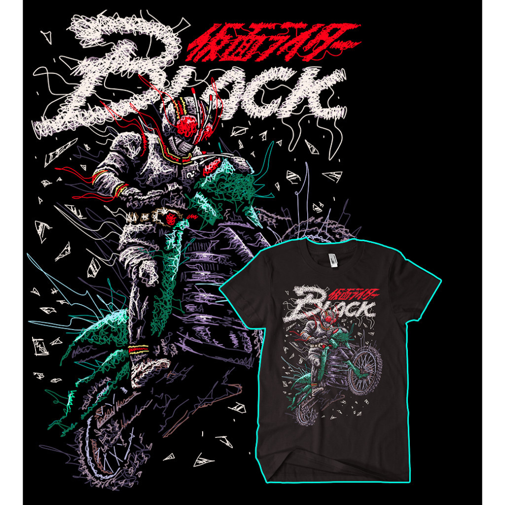 Kamen Rider Custom Tshirt Combed Cotton Tokusatsu Streetwear Unisex