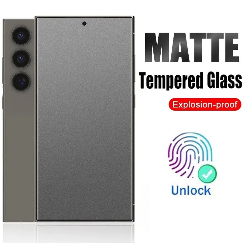 SAMSUNG 2PCS MatteกระจกนิรภัยสําหรับSamsung Galaxy S25 Ultra S25 Plus S24 Plus S24Ultraลายนิ้วมือปลด