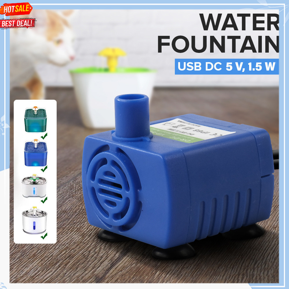 EPS2 ปั๊มน้ํา USB ขนาดเล็ก 5V 1.5W ปั๊มที่เงียบสงบเป็นพิเศษ Aquarium บ่อปลาประดับน้ําพุน้ํา