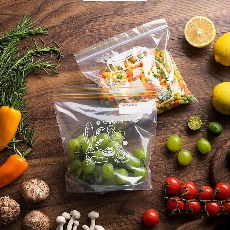 ThaiJOY ถุงเก็บอาหาร วัสดุ PE ปราศจาก BPA ถุงเก็บมีซีปใช้ใหม่ได้ที่เก็บอาหารกล่องซีลสุญญากาศสำหรับใส่อาหารแบนถุงถนอมอาหารสำหรับเก็บผักผลไม้เนื้อนมขนมขบเคี้ยวแซนวิช - รูปที่ 7