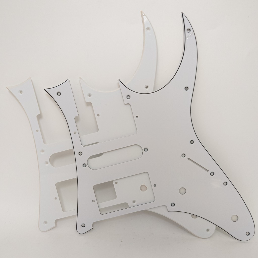 Ibanez RG HSH Pickguard 10 Screw Hole Scratch Plate Options (สีขาว 1 ชั้นหรือ 3 ชั้น)