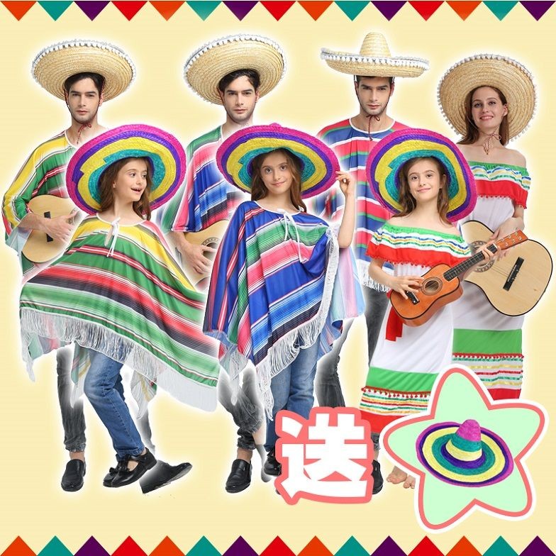Mexico costume เครื่องแต่งกายเม็กซิกันเครื่องแต่งกายสำหรับเด็กผู้ใหญ่ปาร์ตี้ Mexico Clothing