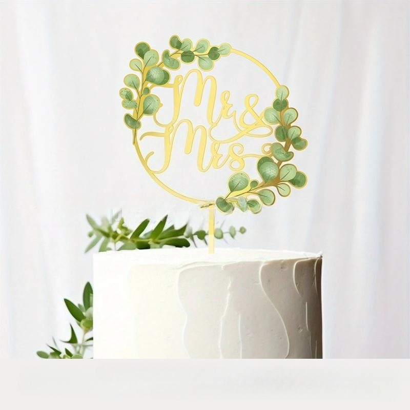 คุณใหม่&นาง. อะคริลิคงานแต่งงานขนมเค้ก Placard ครบรอบ Commemoration อะคริลิคหมั้นเค้ก Placard