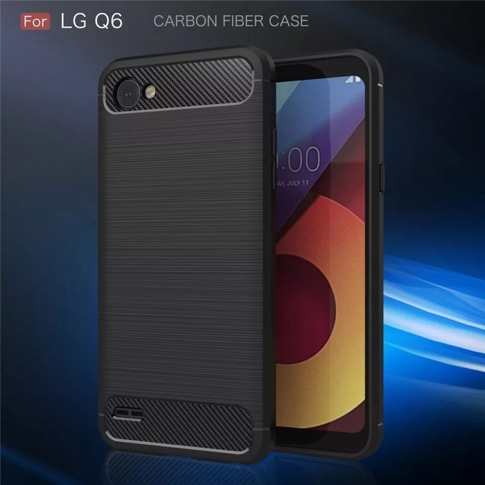 LG Q6 Q6 PLUS RUGGED CARBON FIBER ANTI-SHOCKPROOF CASE