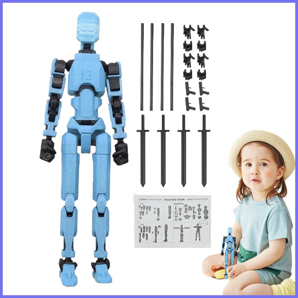 3D พิมพ์ Action Figure Full Body Mechanical Movable ของเล่น 3D พิมพ์ Action Figure สําหรับวันเกิดคริ