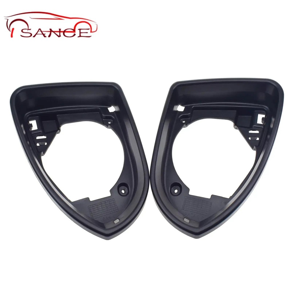 สีดําเงากระจกมองข้างกรอบสําหรับ VW Golf 7 MK7 7.5 GTI Passat CC B7 B8 Arteon Jetta MK6 Scirocco GTD 