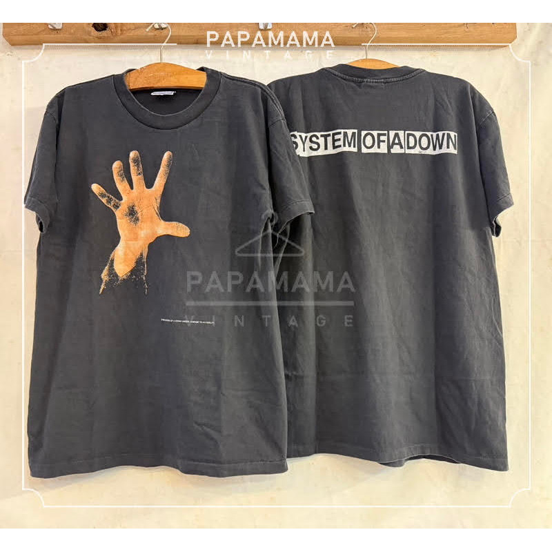 SYSTEM OF A DOWN TOXICITY 1998 Bio Soft เสื้อวินเทจ เสื้อทัวร์ วงร๊อค papamama vintage shirt