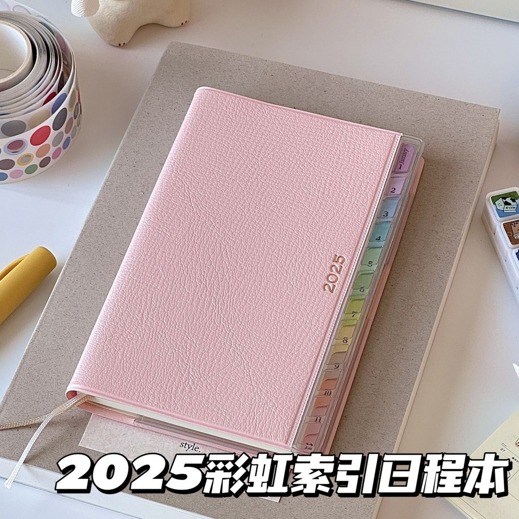 Month Notes Index Weekly Planner Rainbow งานมูลค่าสูง 2025 Plan Schedule a007 Notebook Japanese J5AI