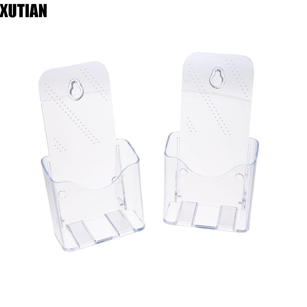 XUTIAN Pampllet Holder, Plastic Clear A6 Brochure Holder, Booklet Portable Counter Organizer Flyer D