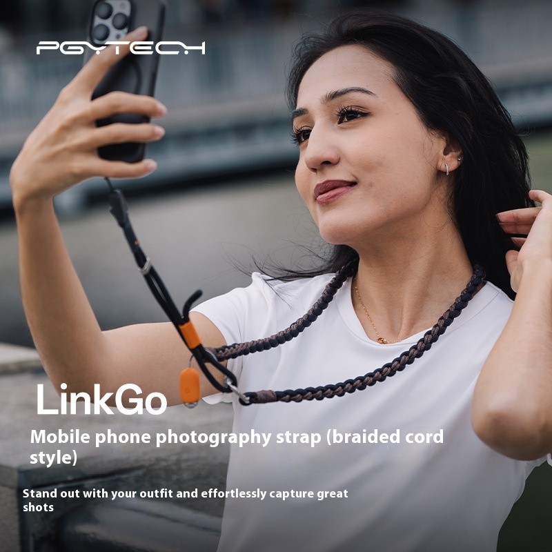 PGYTECH LinkGo โทรศัพท์การถ่ายภาพสายคล้องโทรศัพท์มือถือทอมือพร้อมเชือกแขวน Crossbody Quick Release แ