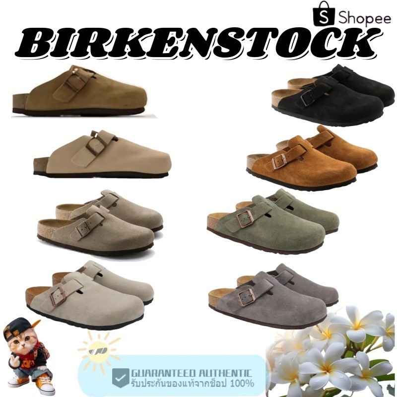 ✨🔥พร้อมส่ง🔥✨ BIRKENSTOCK（Grey brown）（ Olive green）（ black）（ khaki）（ Off white）รอ