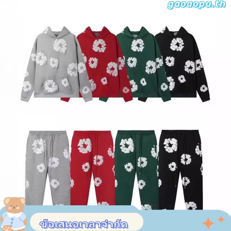 Denim TEARS Cotton Foam พิมพ์กางเกงขาสั้นลําลองสําหรับบุรุษและสตรี