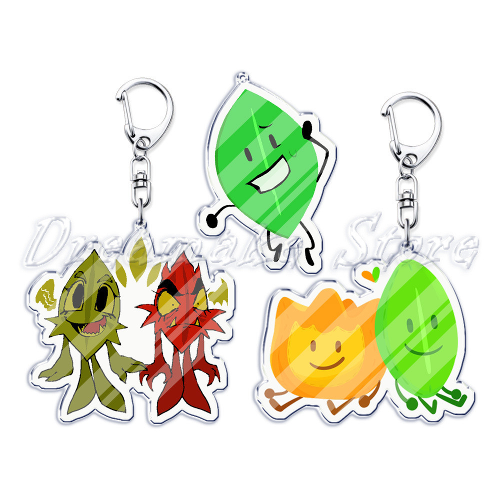 น่ารักการ์ตูนใบ Bfdi พวงกุญแจสําหรับอุปกรณ์เสริมกระเป๋าน่ารัก Office Creative KeyChain แหวนเครื่องปร