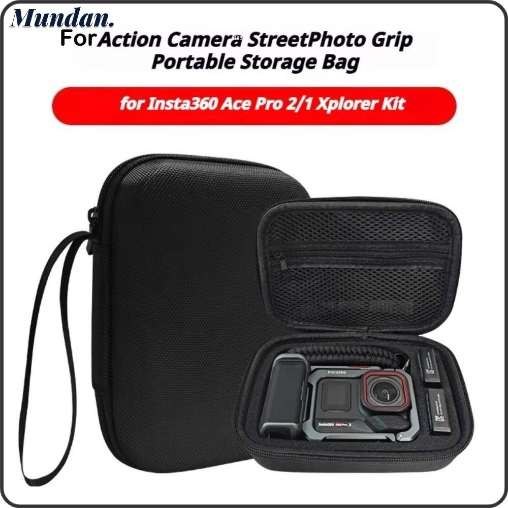 MUNDAN กระเป๋าถือ,สําหรับ Insta360 Ace 2/1 Xplorer Grip Shock Resistance Storage Bag, Professional X