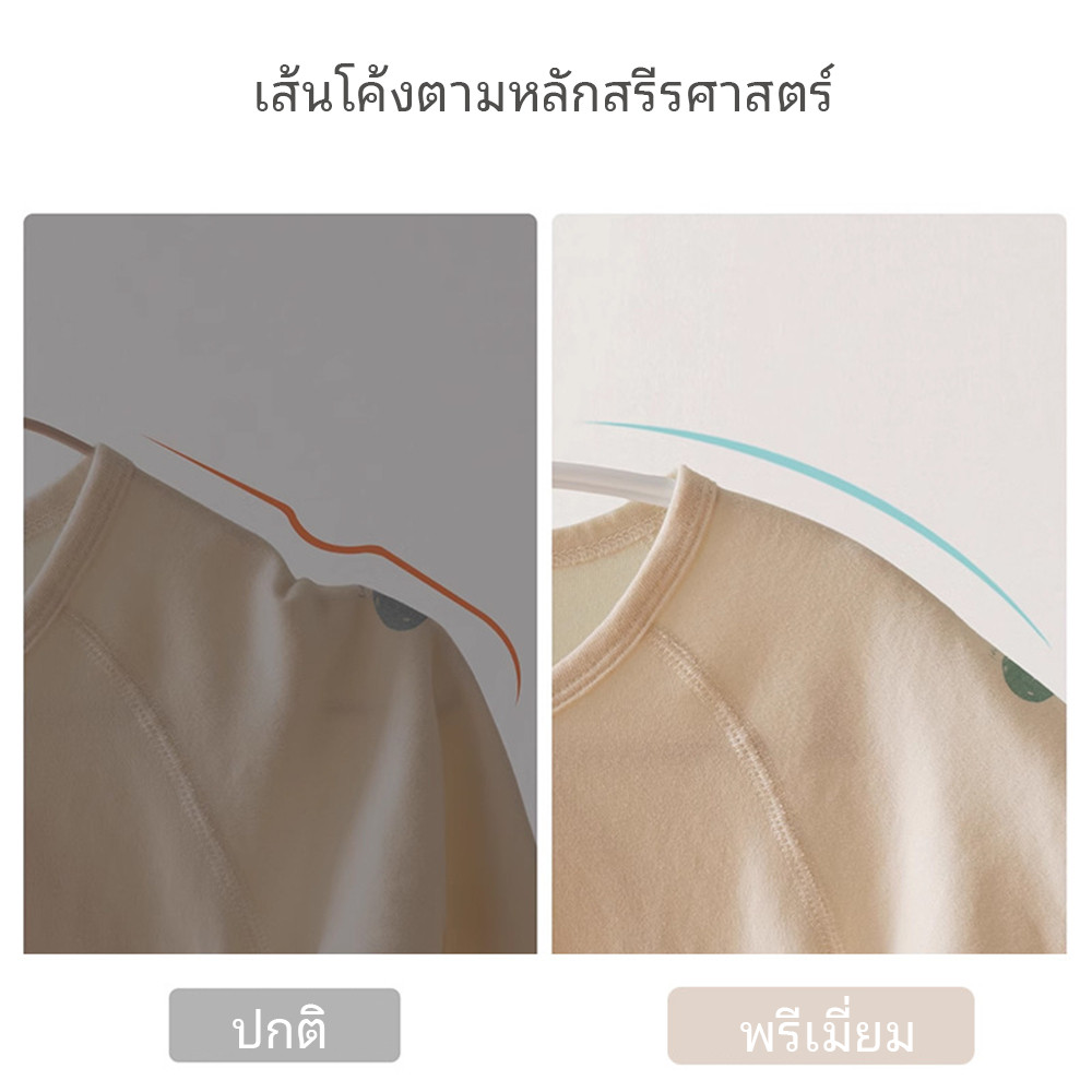 50ชิ้นกันลื่น แห้งและเปียก ไม้แขวนเสื้อทรงครึ่งวงกลมหนา ไร้รอยต่อ อเนกประสงค์ - รูปที่ 2