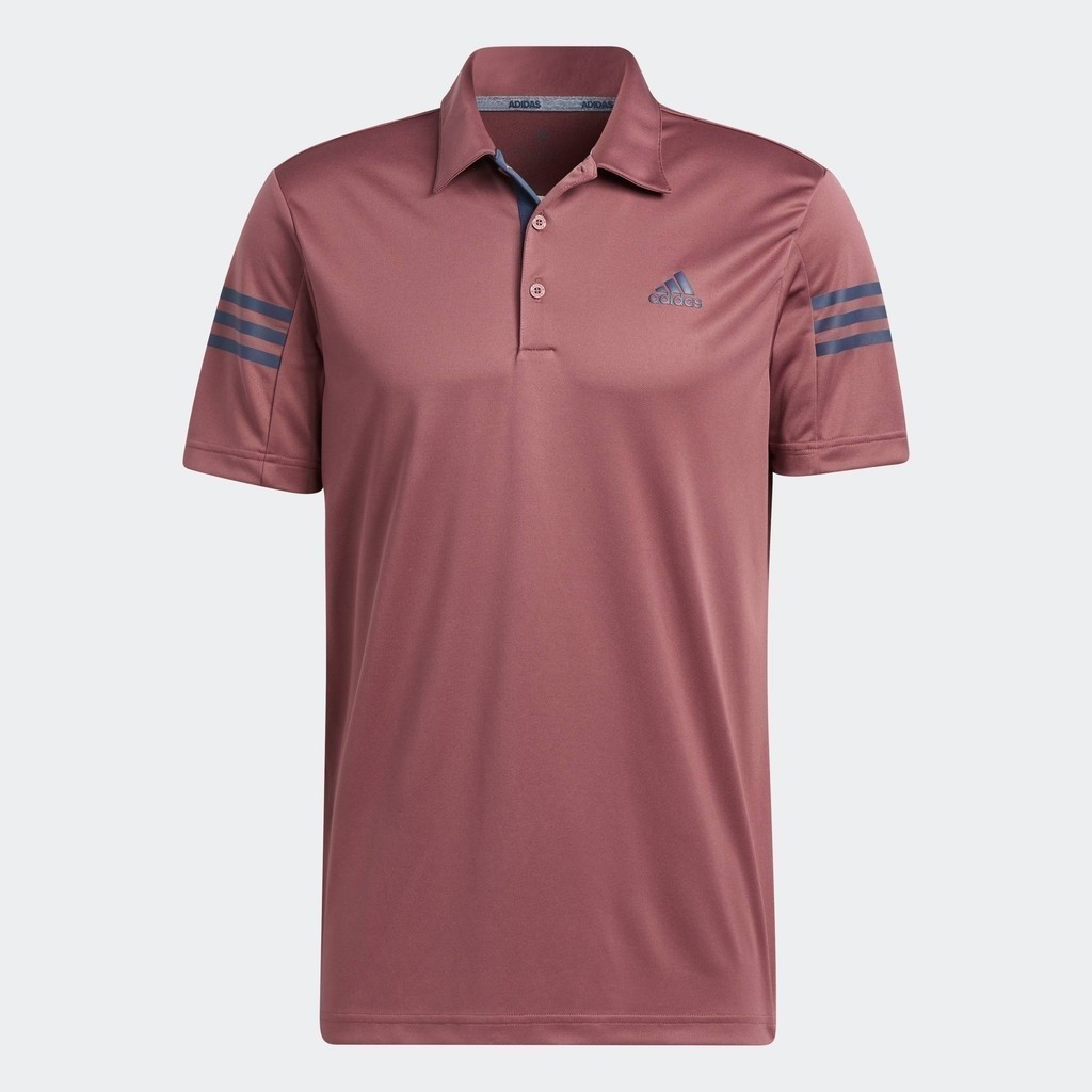 adidas Golf 3-Stripes Polo Shirt Men Burgundy HM5439