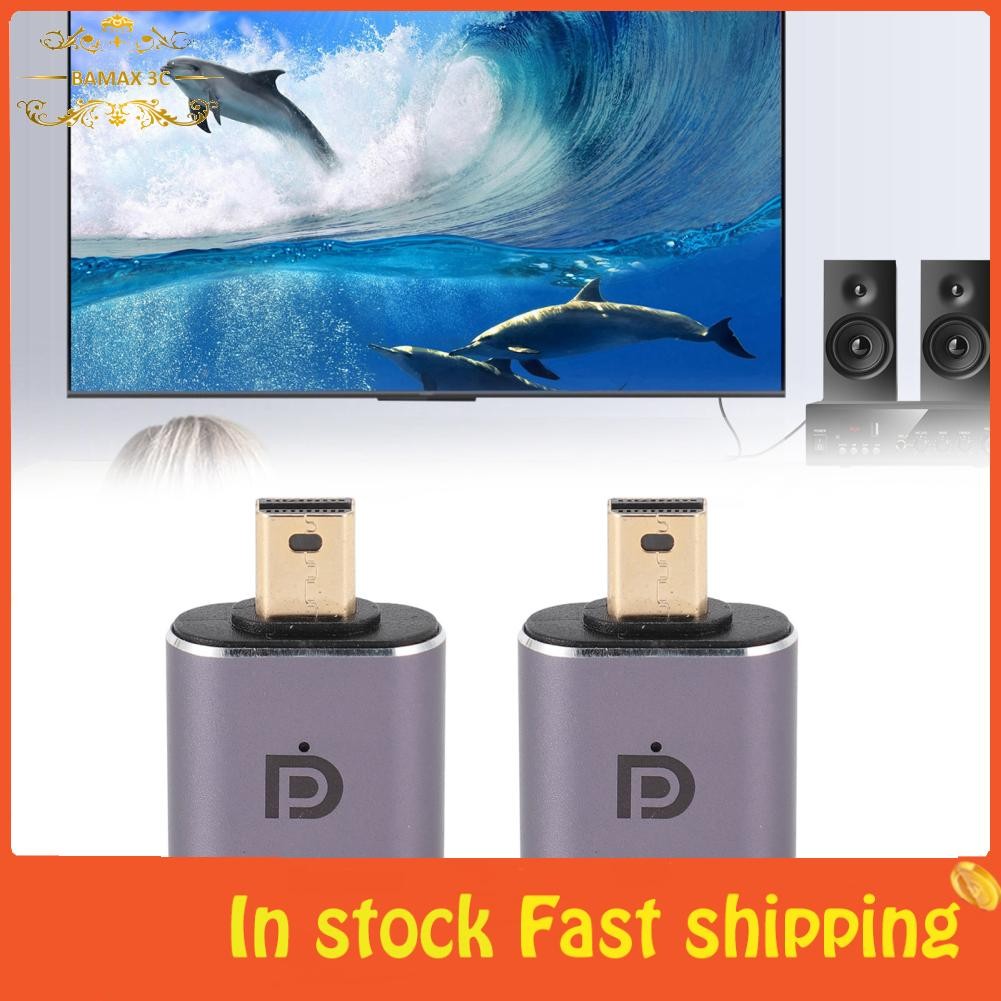 Bamaxis Gowenic Male to Female Displayport Adapter 8K 60Hz 4K 144Hz MINI 1.4 CONVERTER 32.4GBPS แบนด