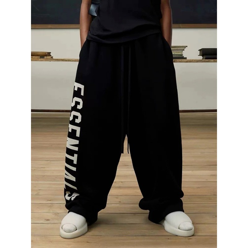 กางเกงขายาวผู้ชายแบบขาตรง สไตล์เกาหลี สวมใส่ง่ายและสบาย ทรงหลวม+ - รูปที่ 4