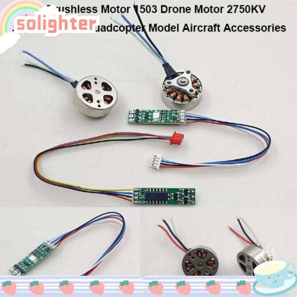 SOLIGHTER 1/2pcs 1503 Drone มอเตอร์ไร้แปรง, 2750KV L900 โลหะมอเตอร์ไร้แปรงอะไหล่, 10 รูปแบบ 2 ช่อง E