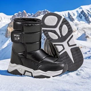 รองเท้าหิมะเด็กปี2025 ออกแบบใหม่ ทำจากขนแกะและผ้าฝ้าย เพื่อค…