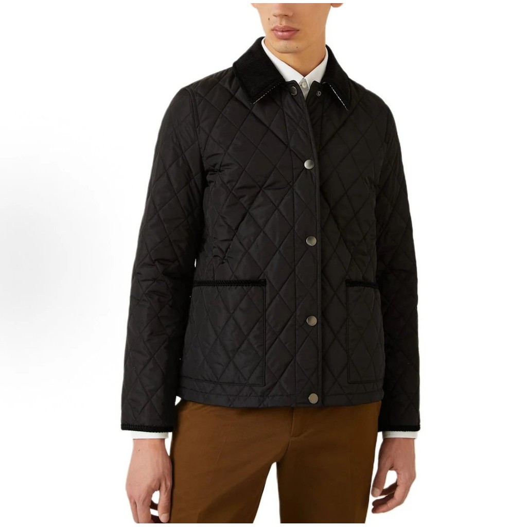 ป้ายเดิม 1:1 BUR Quilted Plaid Barn Cotton Jacket เลือกรุ่น Classic Barn Jacket ปกคอวูลคู่สีเข้ากัน 
