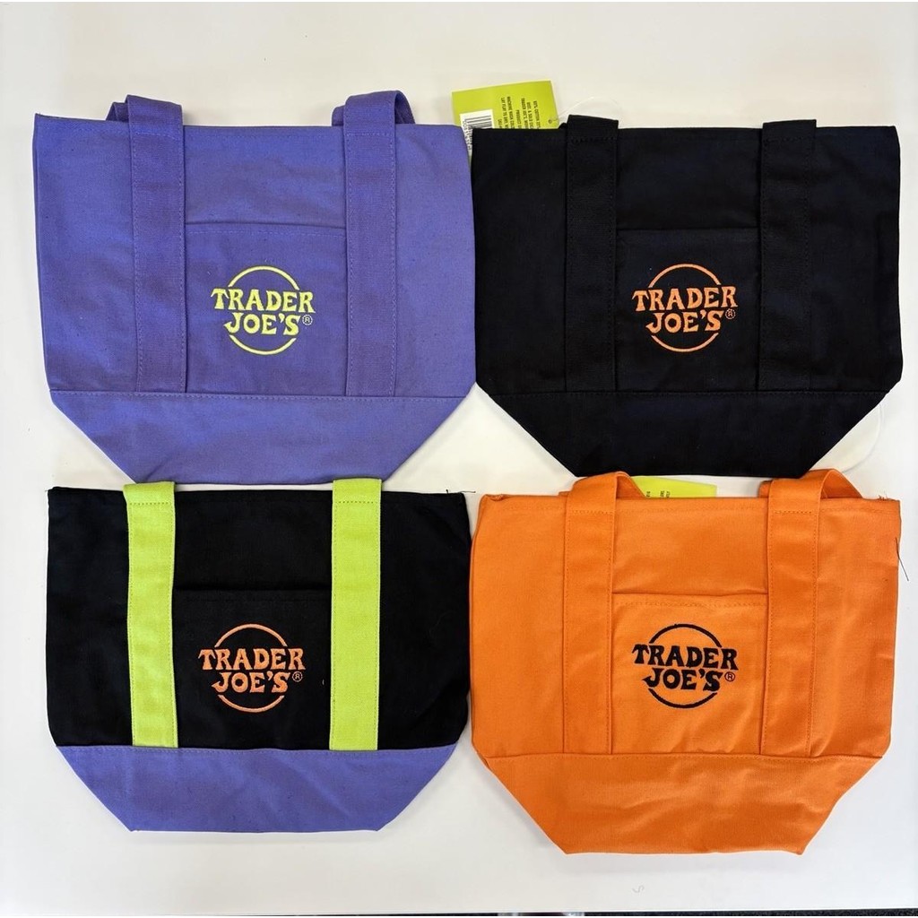 Trader Joes Fall 2025 Halloween Mini Canvas Tote Bag 4 สี Limited zoeqnph