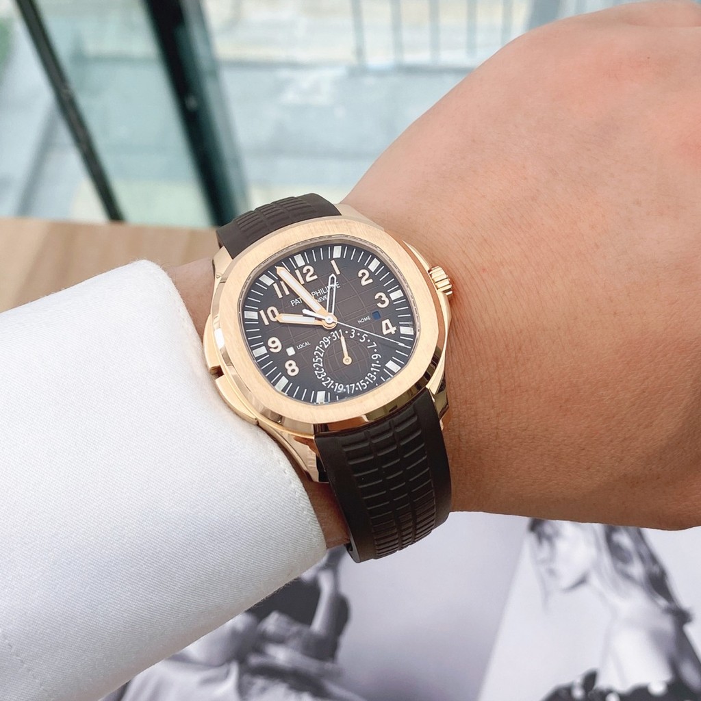 PP.Patekes Philippesee AQUANAUT Series 5164R Grenade Automatic Mechanical Rose Gold Watch นาฬิกาผู้ช