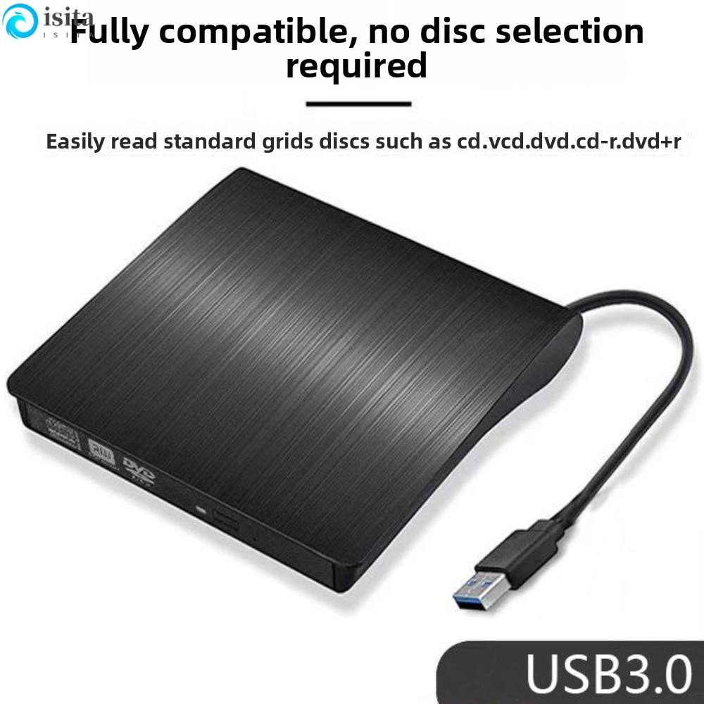 ISITA ภายนอก DVD Writer, ไดรฟ์เตา DVD แบบพกพา USB3.0, CD Writer Super Drive Multi-Function Plug and 