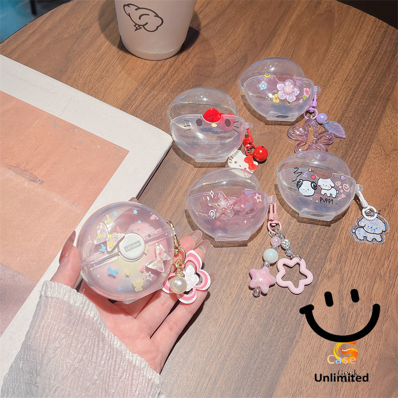 สําหรับ Lenovo LP80 เคส Case เลโนโว ห้างหุ้นส่วนจํากัด80 เคสหูฟัง บุคลิกภาพ โบว์ แมว ดาว ดอกไม้