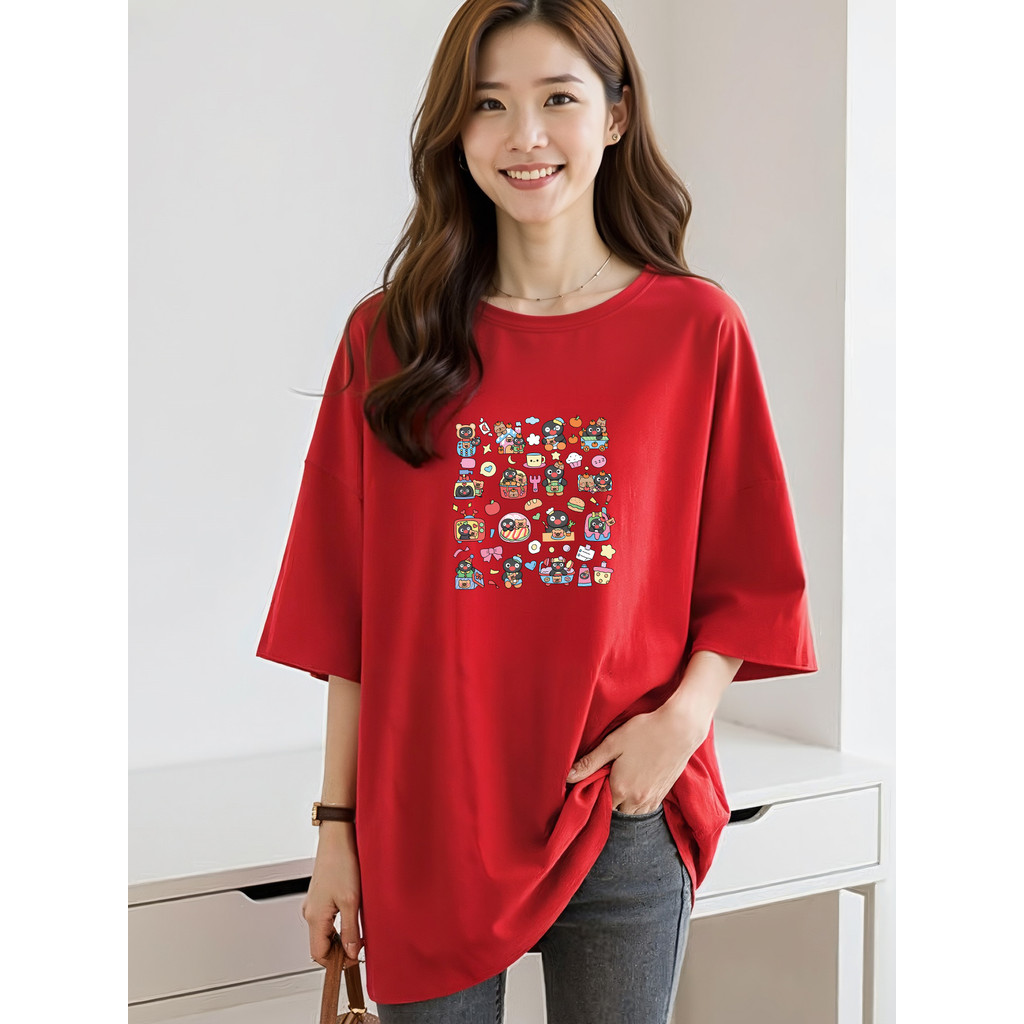 2Y813 1XL-5XL TShirt เสื้อผ้าผู้หญิง TShirt Crop Top เสื้อ T เสื้อ Plus ขนาดผู้หญิงขนาดใหญ่ T เสื้อผ