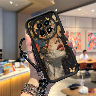เคส Realme 12 12X 13 เคสโทรศัพท์ซิลิโคนอ่อนนุ่มเทรนด์ภาพสีดํา TYHS