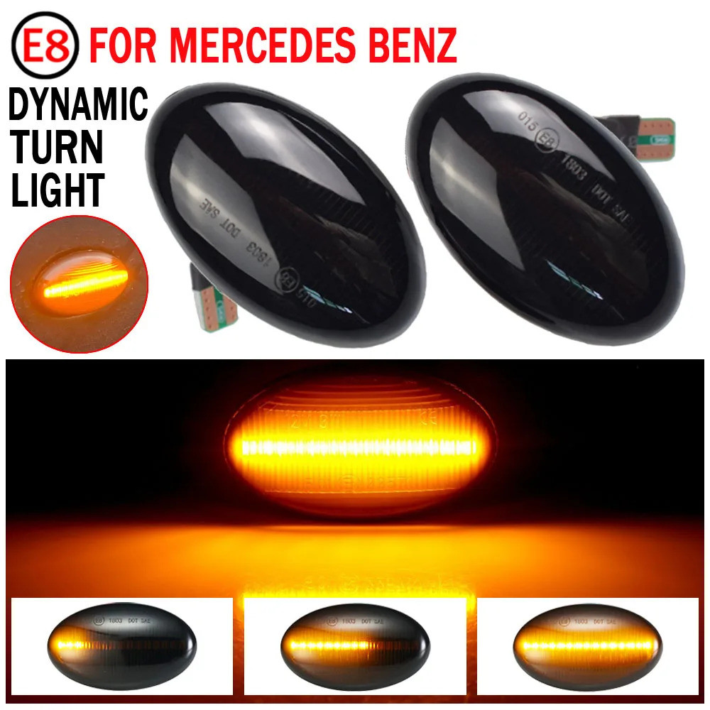 อุปกรณ์ตกแต่งรถยนต์แบบไดนามิก Blinker LED ไฟเลี้ยวด้านข้างสําหรับ Mercedes-Benz W168 W639 W447 Citan