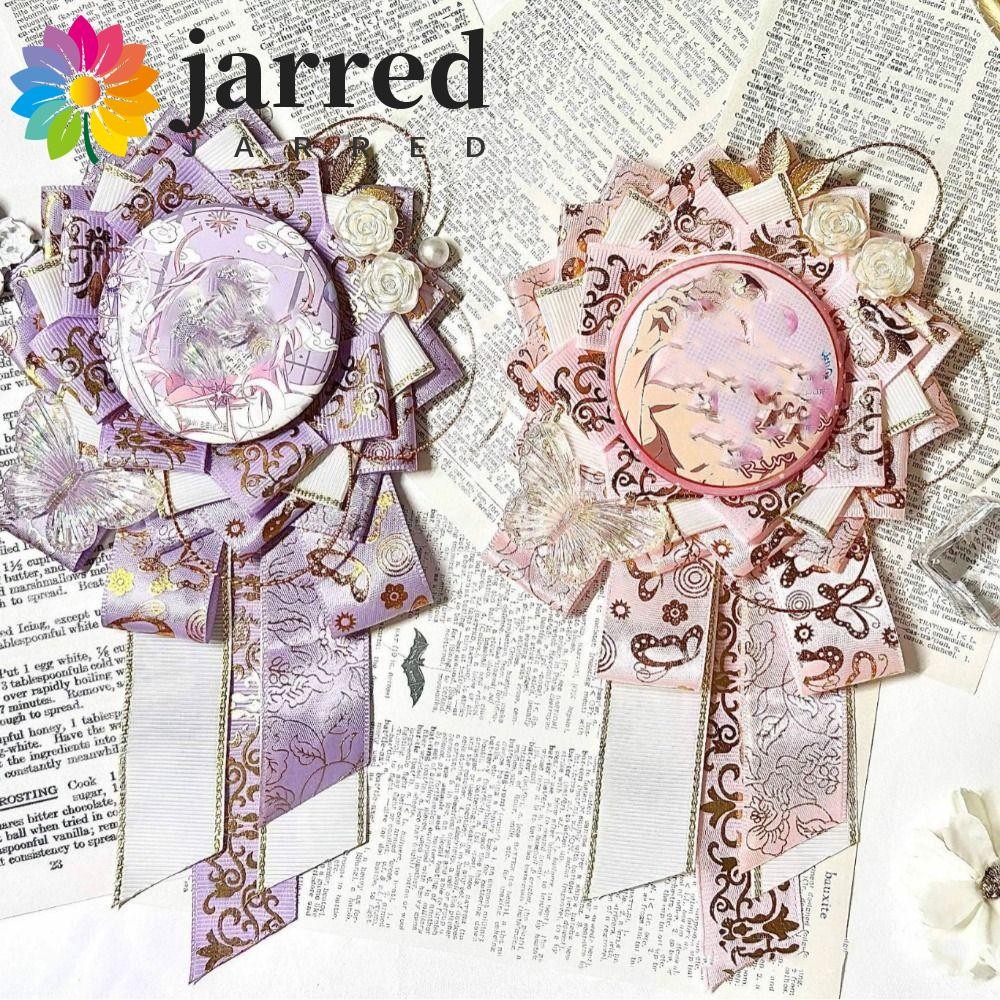 JARRED Anime Badge Holder,คอสเพลย์ตกแต่งเฉียงหางริบบิ้นPinฐาน,Itaกระเป๋าเติมป้ายดอกไม้พลาสติกหรูหราด