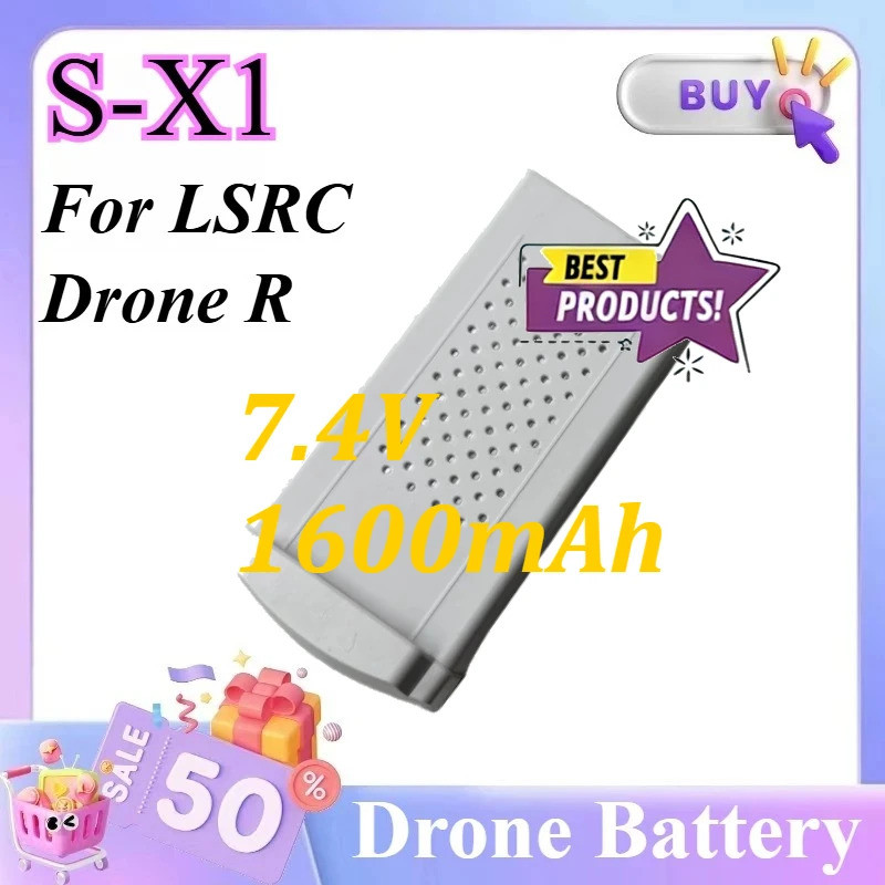สําหรับ LSRC Drone RC Quadcopter เฮลิคอปเตอร์แบตเตอรี่ Flying S-X1 7.4V 1600mAh Li-ion แบตเตอรี่ Dro