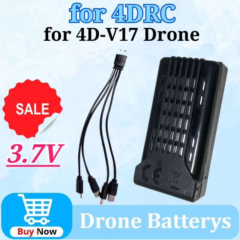 3.7V 4D-V17 Drone แบตเตอรี่สําหรับ 4DRC เครื่องบินอุปกรณ์เสริมสําหรับ V17 RC เครื่องบินแบตเตอรี่สําห