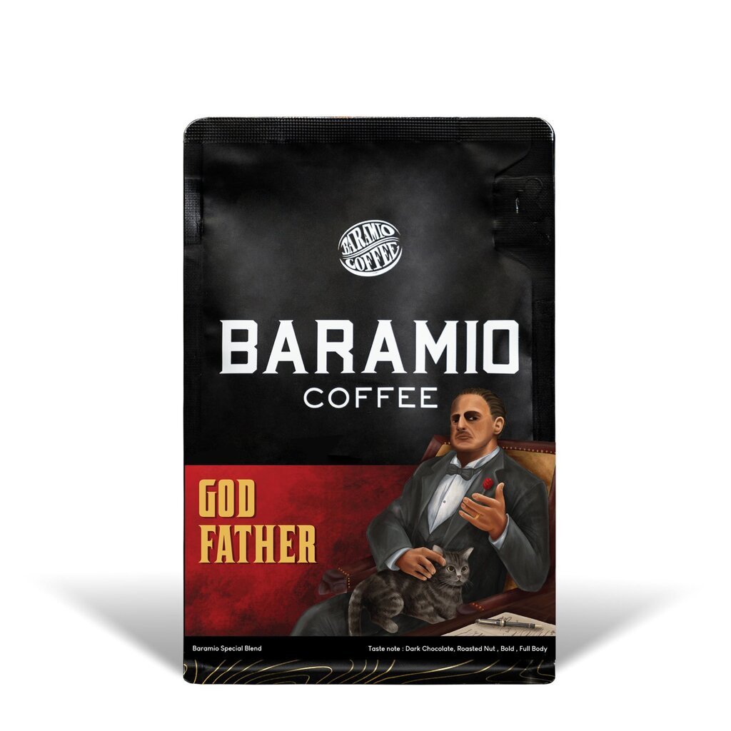 Baramio Coffee Beans Godfather-Dark Roast 250 g. (เมล็ดกาแฟคั่วเข้ม) (05-9541)