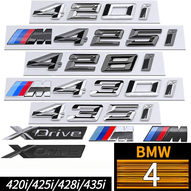 [ฉลาก M ฟรีเพิ่มเติม] ป้ายคํา BMW ป้ายรถ 420I M425I M428I M430I M435I 440I ดัดแปลง M Fender ป้ายด้าน