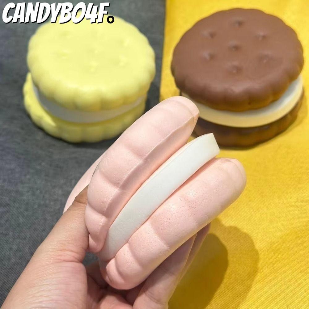 CANDYBO4F ของเล่นที่เพิ่มขึ้นช้า, คุกกี้ขนาดใหญ่ช้า Rising Feature Squeeze ของเล่น, ความเครียดบรรเทา Soft Sensory Fidget ความวิตกกังวลบรรเทา